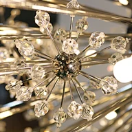 Clear crystal chandelierias